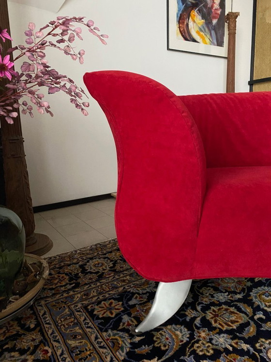 Image 1 of Design zitbank rood