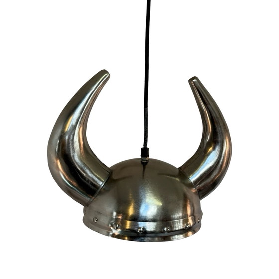 Image 1 of Kare Design - Lampada a sospensione modello &#39;Viking&#39; - Lampada da soffitto a forma di elmo, marcata e con rosone incluso