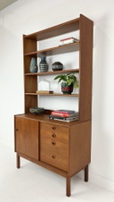 Swedish Vintage Teak Veneer Bookcase Bolmen