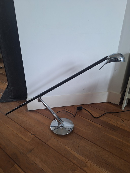 Postmoderne Bluebird-bureaulamp van Jorge Pensi - eiken en chroom - jaren 1990, Spanje