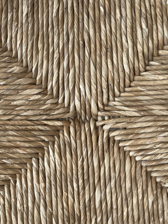 Image 1 of Charles Dudouyt – Brutalist Wabi-Sabi Chair / High Chair – Oak & Reed