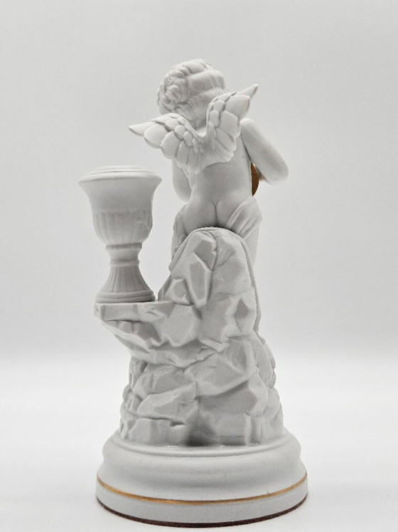 🕯️ Franklin Mint Biskuitporzellan-Kerzenständer „Amorini Di Pompei“ 1987 (Gianni Benvenuti) (photo 3 of 11)