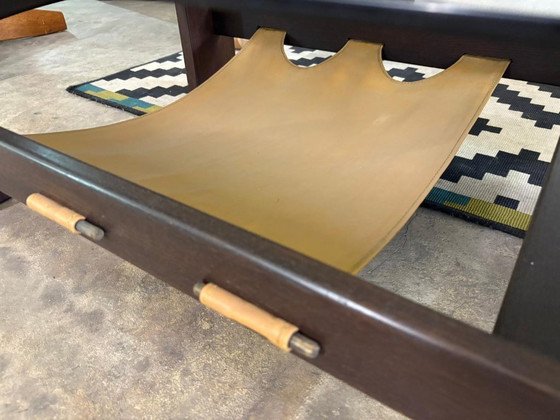 Image 1 of Coffee table wenge wood with glass top