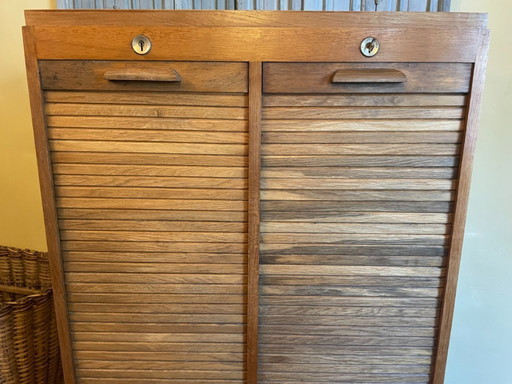 Rolluikkast Archiefkast Muziekkast Vintage Frans