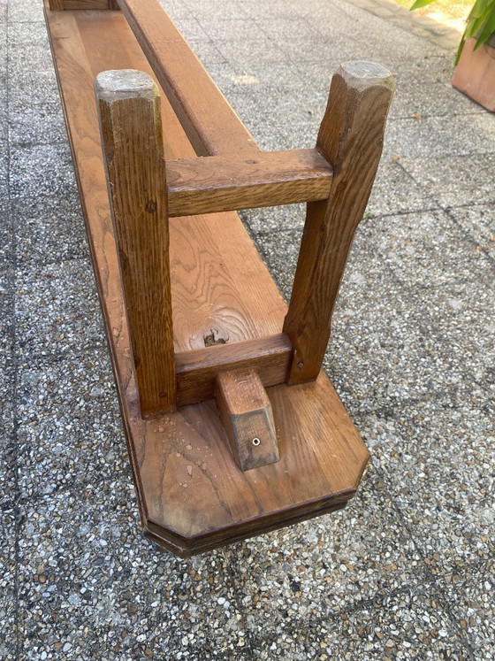 Solid Oak Wood Farmhouse Bench 220cm for Rustic 1950s Farmhouse Table – Benches (photo 14 of 17)