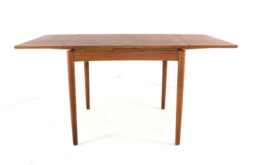 Tavolo da pranzo quadrato allungabile in teak Poul Hundevad, stile vintage danese. – eetkamerset, Wood (photo 2 of 24)