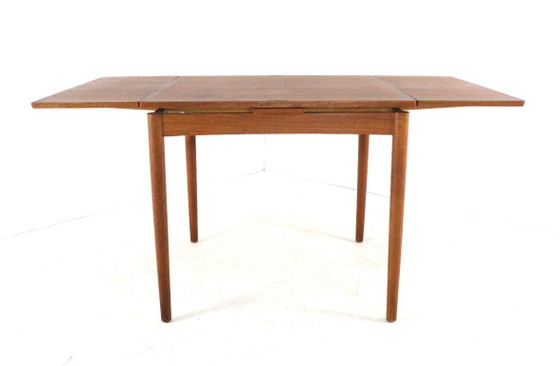Tavolo da pranzo quadrato allungabile in teak Poul Hundevad, stile vintage danese. – Set da pranzo, Wood (photo 2 of 24)
