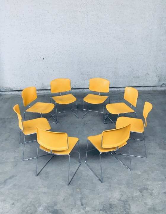 Image 1 of Satz von 8 MAX STACKER Konferenz-/Bürostühlen von Steelcase Strafor, USA 1980er Jahre