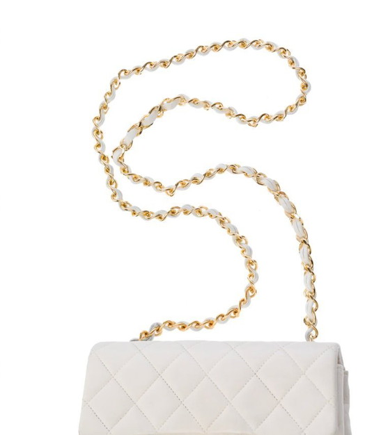 Image 1 of Sac CHANEL Timeless/Classique en Cuir Blanc - 103455 Precio de venta