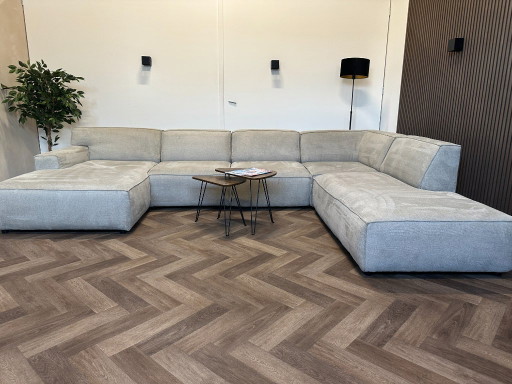 Canapé d'angle en U taupe 370x255/170cm