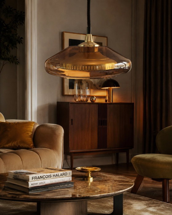 Image 1 of Vintage Space Age hanglamp met treksnoer – Dijkstra / Herda stijl – Jaren 70