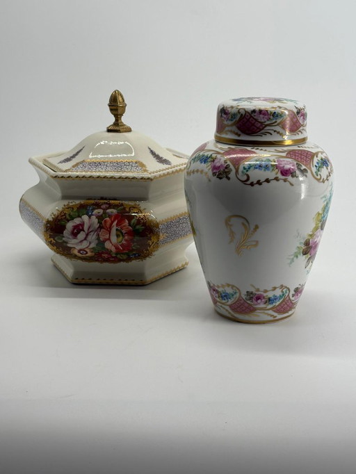 Fanny handbeschilderde Limoges porseleinen vazen