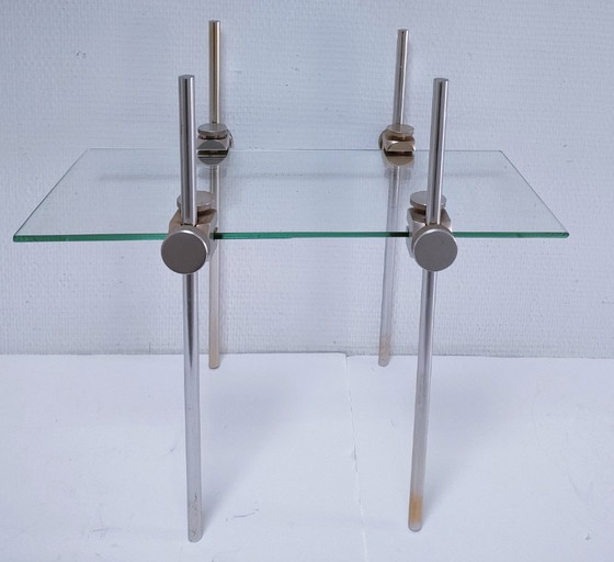 Image 1 of Scaffale espositivo vintage in vetro e metallo