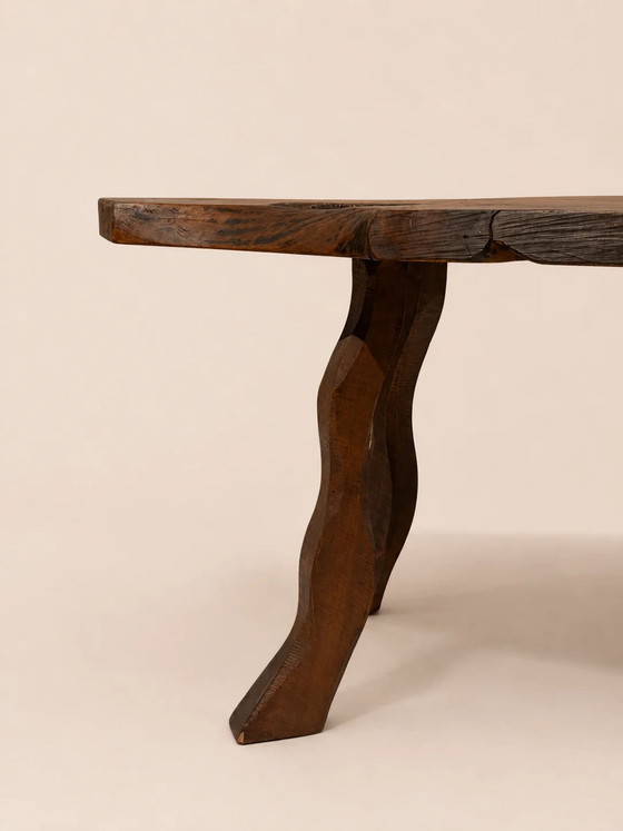 Vintage brutalistische salontafel van boomstam – Koffietafelboeken, Organic Modern (photo 2 of 5)