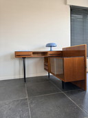 Vintage Mid-Century Desk With Sideboard Závody Bučovice