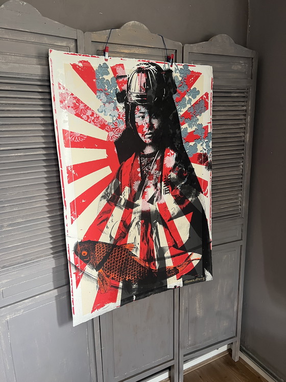 Image 1 of Zeefdruk (75/108cm) Moansburg “Japan” nr 5vd10