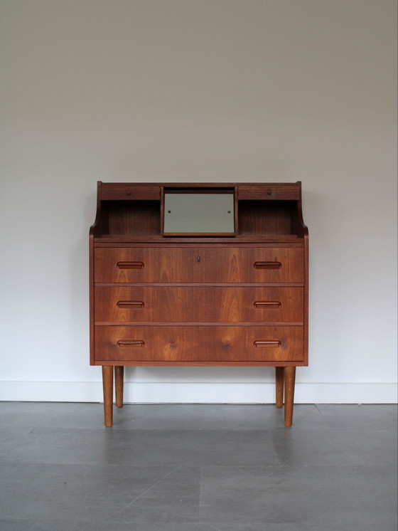 Scrittoio danese vintage in teak, Armadi a muro, Legno, Marrone (foto 2 di 9)