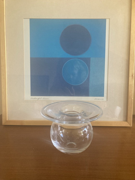 Set of 3 Saturnus Vases Nanni Still for Riihimäen Lasi., Glass, Transparent (photo 6 of 11)