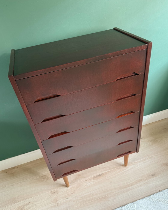 Image 1 of Vintage Deense ladekast met 6 laden