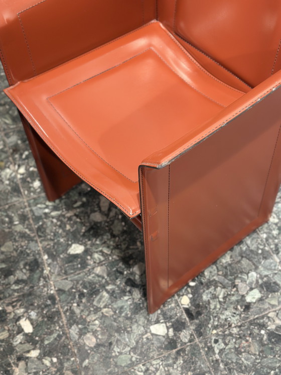 Image 1 of Set van 6 originele Italiaanse vintage Korium stoelen