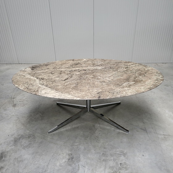 Image 1 of Florence Knoll Marble Dining Conference Table By Knoll