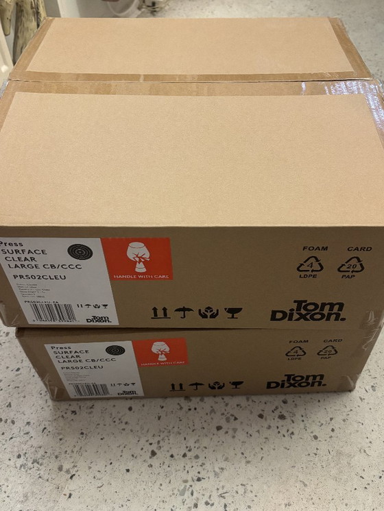 Image 1 of 2x Tom Dixon Press Surface Clear Large - nuovi di zecca