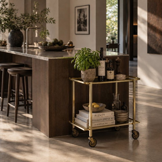 Mid-Century Servierwagen Bar Trolley – WERKSENTWURF SIHLMETALL, Aluminium (photo 2 of 13)