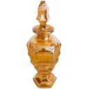 Vintage Jeanette Carnival glass perfume bottle decanter, peach, 1930s