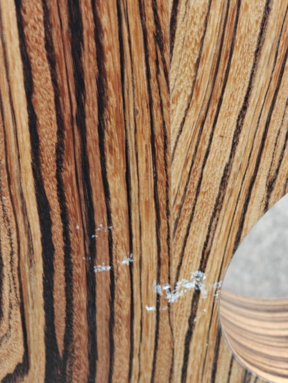 Image 1 of Escritorio de recepción de hermoso diseño moderno de madera Ovaaeen con base de acero inoxidable