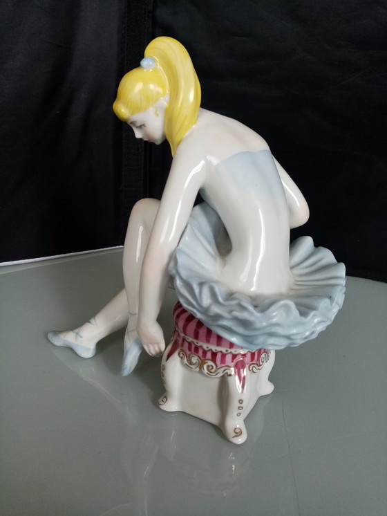 Image 1 of Oekraïens porseleinen ballerina figuur Yelena Yelochka jaren 60