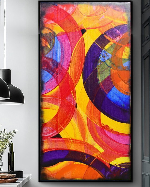 Abstract A1355 -  painting on XXXL canvas 210cm