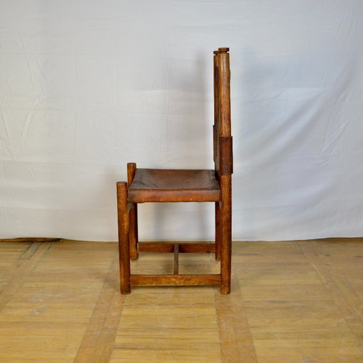 Vintage Hungarian Leather Dining Chairs, 1970s (2 pieces available)