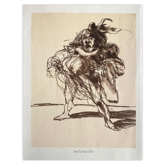 Image 1 of Claude WEISBUCH La commedia dell'Arte - Pulcinella lithograph 2006