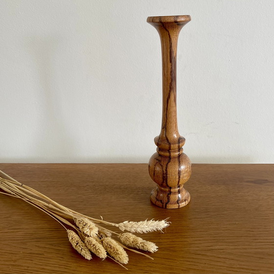 Image 1 of Large wooden soliflore vase