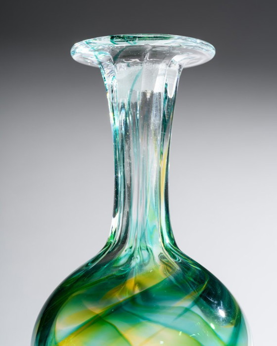 Image 1 of Curated Studio Art Glass Duo German Exhibition Pieces Signed by Artisans 80s-90s