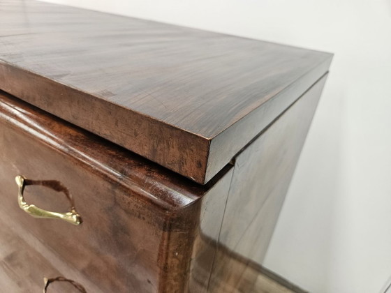 Image 1 of 1940s Art Decò sideboard in walnut and blond walnut