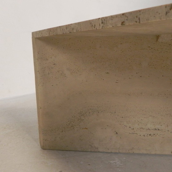 Image 1 of Mid-Century travertine coffee table with triangular top, 1970s