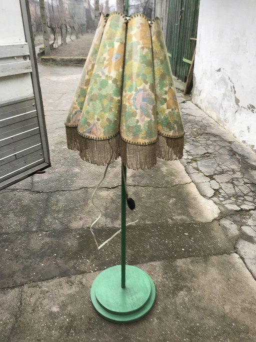Mid-Century Vloerlamp met kunststof kap, jaren 50