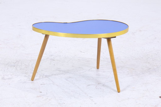 Vintage kidney-shaped table | Mid Centur y flower table | side tables blue 60s #07-30