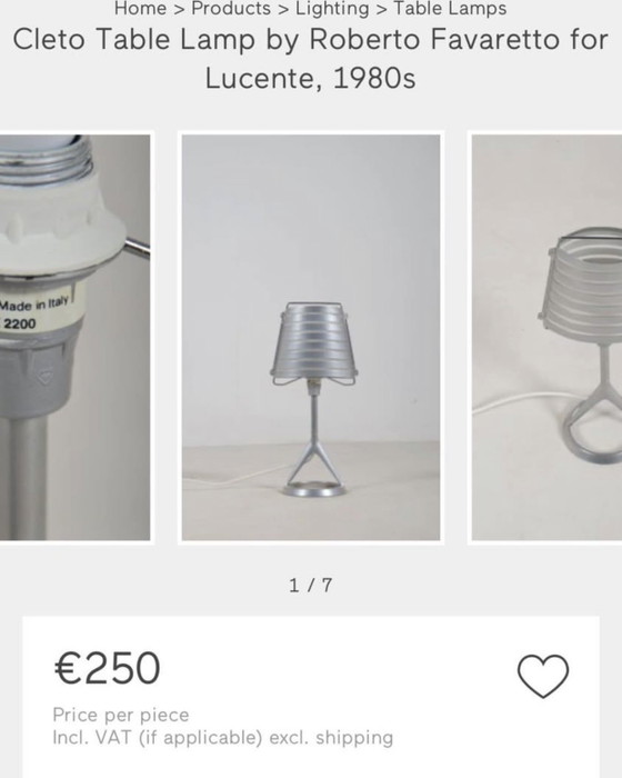 Cleto Table Lamp by Roberto Favaretto for Lucente, 1980s – Aluminium, Plastic (photo 3 of 6)