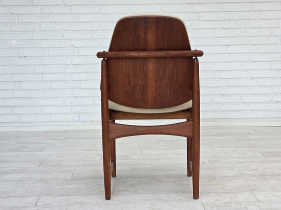Image 1 of 1960er Jahre Dänisches Design von Arne Vodder, 3 Stühle, Teakholz, Möbelleder