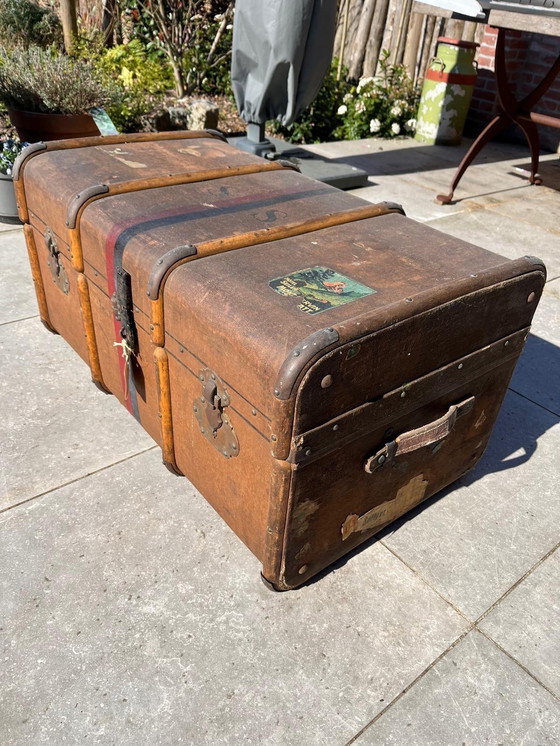 Image 1 of Baule da viaggio antico Zermatt Hotel Seiler