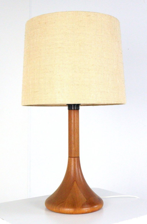 Dyrlund wooden table lamp XL Danish vintage