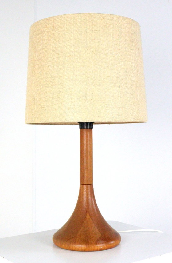 Image 1 of Lampe de table en bois Dyrlund XL vintage danois