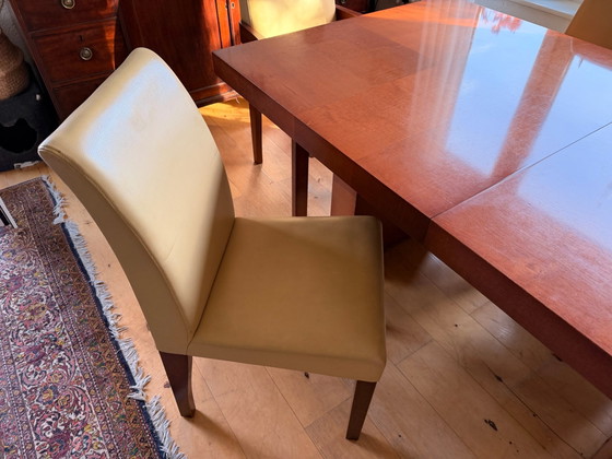 Hugues Chevalier Designer Art-Déco completo Set da pranzo – Pelle, Legno (photo 8 of 14)