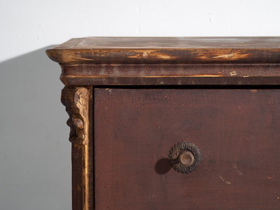 Antique chest of drawers with dark patina (c.1920) #74 (photo 28 of 40)