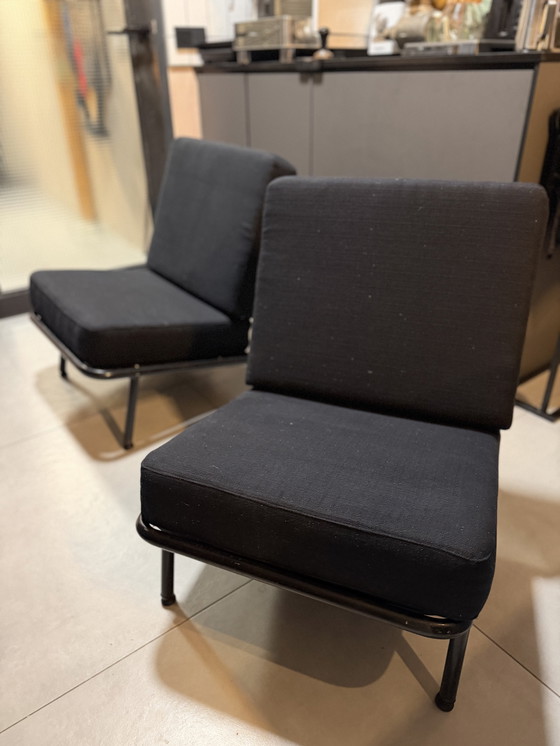 Image 1 of Set di 2 pezzi Artifort Dux stoelen zwarte kussens