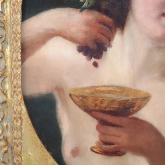 Image 1 of Mythologische Figur der Mänade, Ölgemälde auf Leinwand, Italien, 19. Jahrhundert