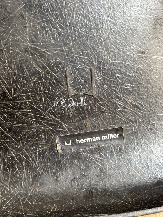 Image 1 of 2x Eames Miller DSR Glasvezel Side Chairs – Zwart