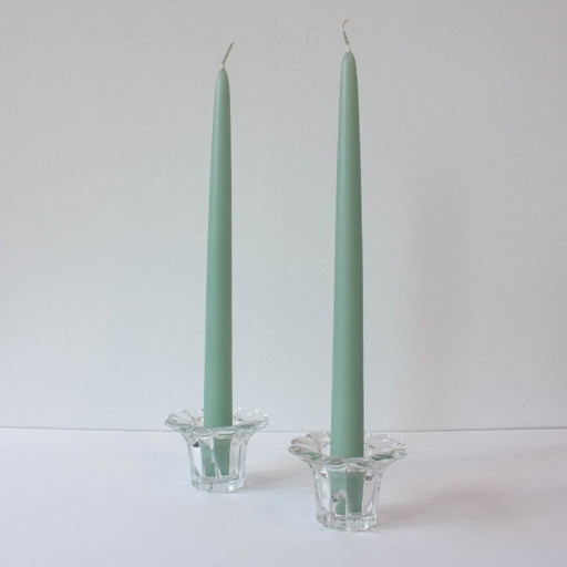 Candelabros de cristal estilo Reims de los años 80 – kandelaars en kaarsen, Glass (photo 2 of 10)